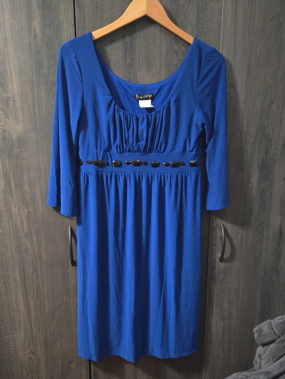 Blu Sage Scoop-Neck Empire Dress